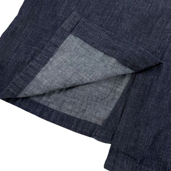 Elk Head Clothing Men's Lightweight Denim Chore Overshirt Indigo Blue Medium - Picture 7 of 12